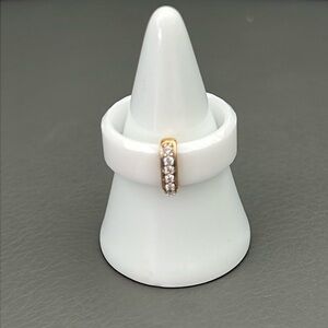 Diamond Center Bar Ring, size 8